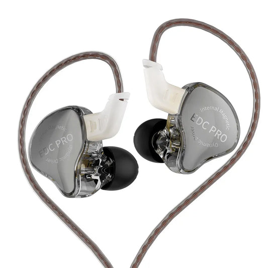 EDC Pro Wire Earphone Large Dynamic Drivers Monitor Bass In-Ear Headphone Cancelling Headset with Detachable Audio Cable