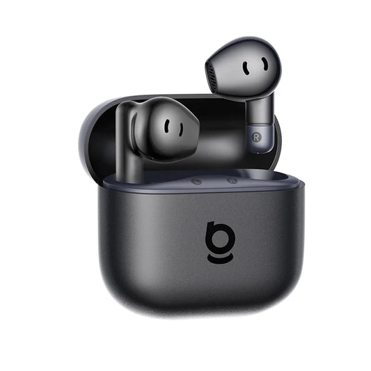 Bass BS2 Lite True Wireless Earbuds Bluetooth 6.0 Semi-In-Ear Earphones 2-Mic AI ENC 40H Playtime IP55 Superbass Ear Buds